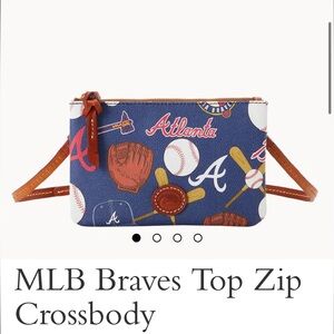 Dooney & Bourke MLB Braves Top Zip Crossbody Bag NWT